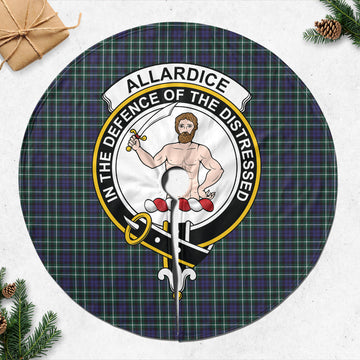 Allardice Tartan Christmas Tree Skirt with Family Crest - Tartanvibesclothing