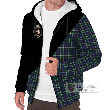 Allardice Tartan Sherpa Hoodie with Family Crest and Military Logo Style Unisex S - Tartan Vibes Clothing