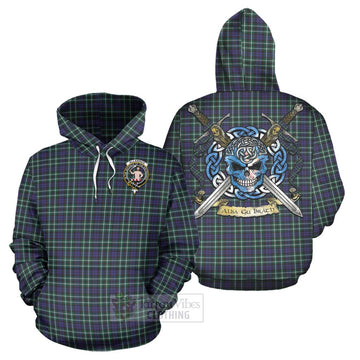 Allardice Tartan Hoodie with Family Crest Celtic Skull Style Zip Hoodie - Tartan Vibes Clothing