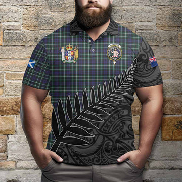 Allardice Crest Tartan Polo Shirt with New Zealand Silver Fern Half Style Kid - Tartan Vibes Clothing
