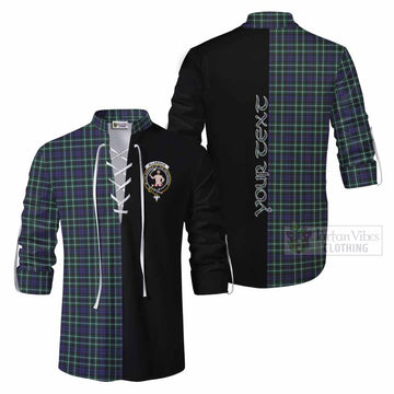 Allardice Tartan Ghillie Kilt Shirt with Family Crest and Half Of Me Style Men - Tartan Vibes Clothing