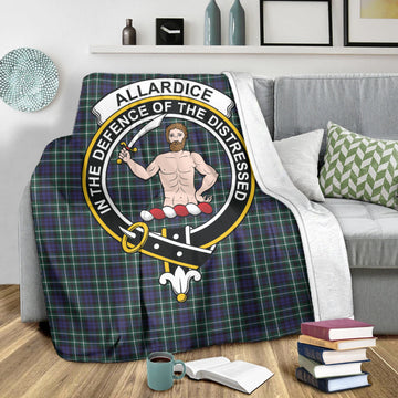 Allardice Tartan Blanket with Family Crest X-Large 59 x 79 inches 150 x 200 cm - Tartan Vibes Clothing