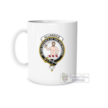 Allardice Family Crest Ceramic Mug White - 2D-tartanvibesclothing