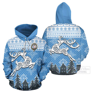 Allardice Clan Christmas Hoodie Celtic Reindeer Style Zip Hoodie - Tartan Vibes Clothing