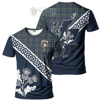 Allardice Tartan T-Shirt Featuring Thistle and Scotland Map Kid's Shirt - Tartanvibesclothing Store
