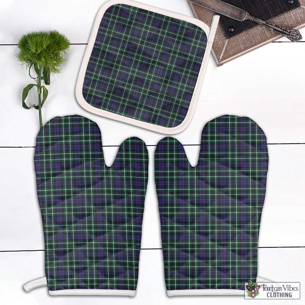 Allardice Tartan Combo Oven Mitt & Pot-Holder Combo 2 Oven Mitt & 1 Pot-Holder Black - Tartan Vibes Clothing