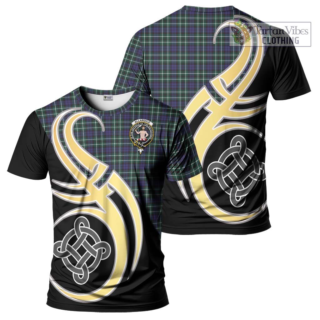 Allardice Tartan T-Shirt with Family Crest and Celtic Symbol Style Kid's Shirt - Tartan Vibes Clothing