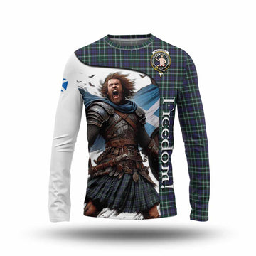Tartan Vibes Clothing Allardice Crest Tartan Long Sleeve T-Shirt Inspired by the Freedom of Scottish Warrior