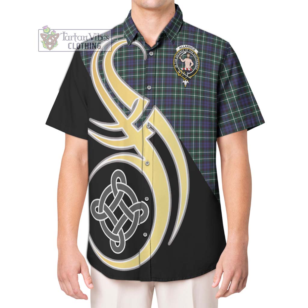 Allardice Tartan Hawaiian Shirt with Family Crest and Celtic Symbol Style Kid - Tartan Vibes Clothing