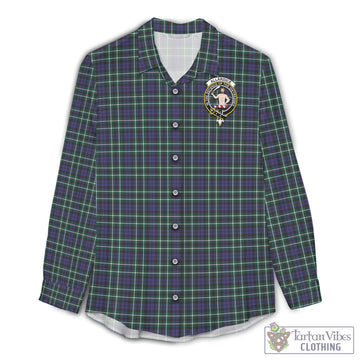 Tartan Vibes Clothing Allardice Tartan Womens Casual Shirt with Family Crest