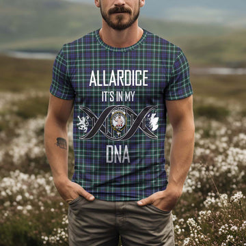 Allardice Tartan T-Shirt with Family Crest DNA In Me Style Kid's Shirt - Tartan Vibes Clothing