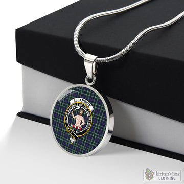 Tartan Vibes Clothing Allardice Tartan Circle Necklace with Family Crest