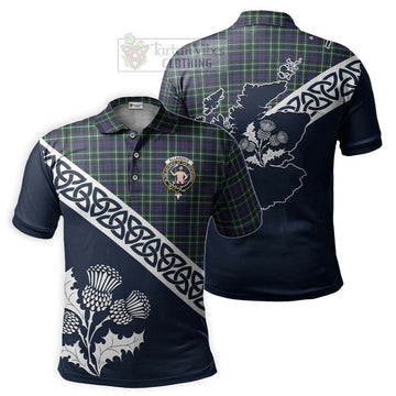 Allardice Tartan Polo Shirt Featuring Thistle and Scotland Map Kid - Tartanvibesclothing Store