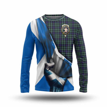 Allardice Tartan Long Sleeve T-Shirt with Family Crest Scotland Patriotic Style Unisex - Tartan Vibes Clothing
