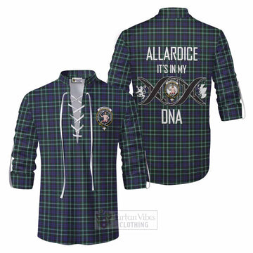 Allardice Tartan Ghillie Kilt Shirt with Family Crest DNA In Me Style Men - Tartan Vibes Clothing