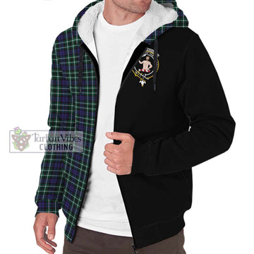 Allardice Tartan Sherpa Hoodie with Family Crest and Half Of Me Style Unisex S - Tartan Vibes Clothing