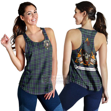Allardice Tartan Women's Racerback Tanks with Family Crest and Bearded Skull Holding Bottles of Whiskey 4XL - Tartan Vibes Clothing