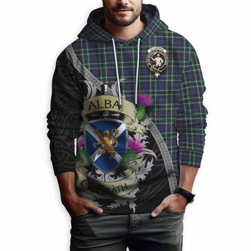 Allardice Tartan Family Crest Hoodie Lion Rampant Royal Thistle Shield Celtic Inspired Pullover Hoodie - Tartan Vibes Clothing