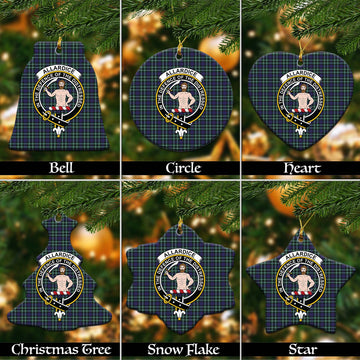 Allardice Tartan Christmas Ornaments with Family Crest
