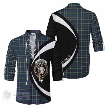 Allardice Tartan Ghillie Kilt Shirt with Family Crest Circle Style Men - Tartan Vibes Clothing