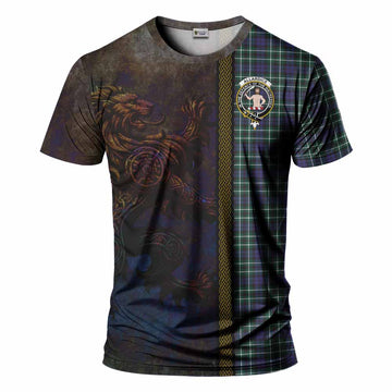 Allardice Tartan Family Crest T-Shirt Alba Gu Brath Be Brave Lion Ancient Style