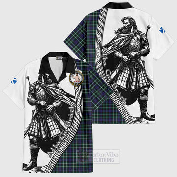 Allardice Tartan Clan Crest Hawaiian Shirt with Highlander Warrior Celtic Style Kid - Tartan Vibes Clothing