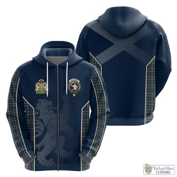 Allardice Tartan Hoodie with Family Crest and Lion Rampant Vibes Sport Style