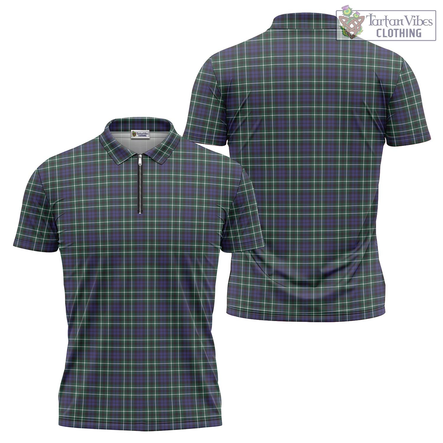 Allardice Tartan Zipper Polo Shirt Unisex - Tartan Vibes Clothing