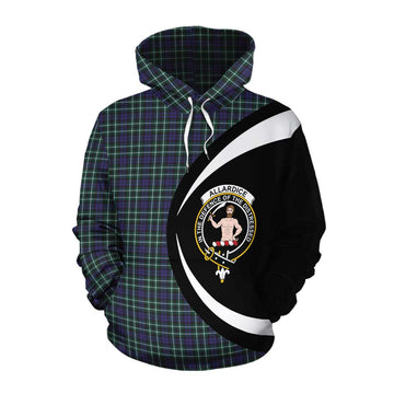 Allardice Tartan Cotton Hoodie with Family Crest Circle Style Pullover Hoodie XS - Tartan Vibes Clothing