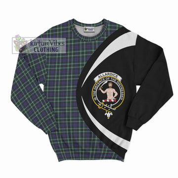 Allardice Tartan Sweatshirt with Family Crest Circle Style Unisex - Tartan Vibes Clothing