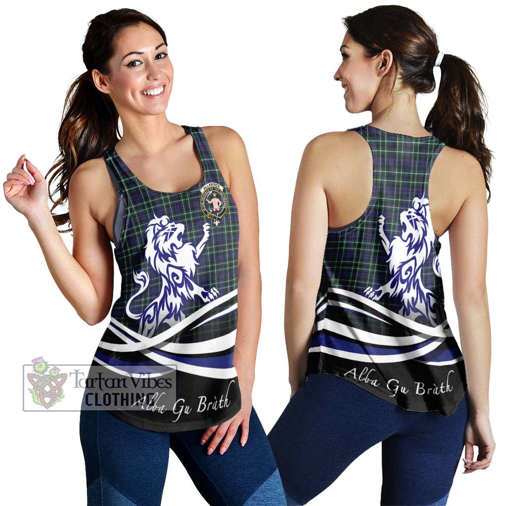 Allardice Tartan Women's Racerback Tanks with Alba Gu Brath Regal Lion Emblem 4XL - Tartan Vibes Clothing