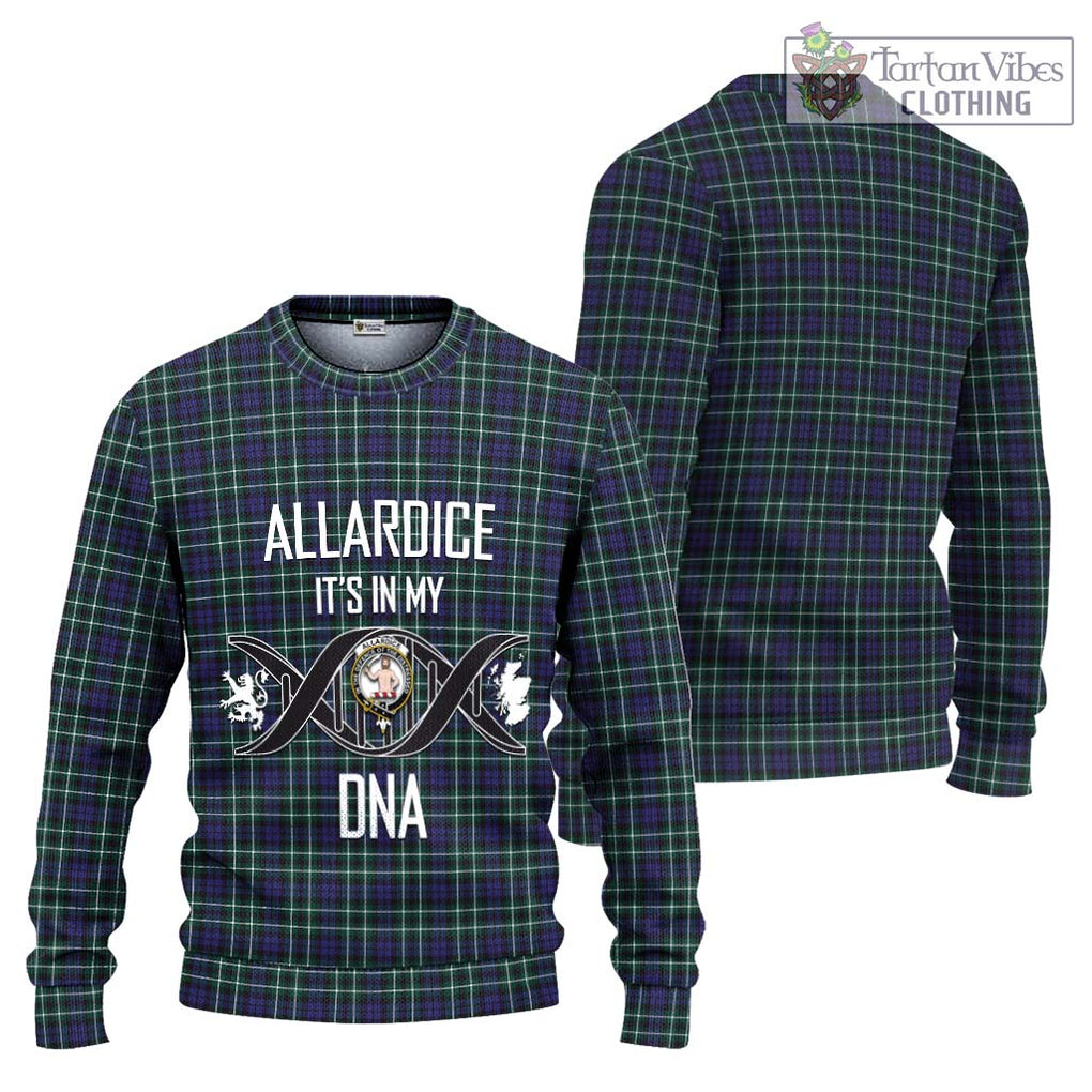Allardice Tartan Ugly Sweater with Family Crest DNA In Me Style Unisex - Tartan Vibes Clothing