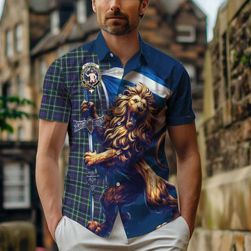 Allardice Tartan Family Crest Hawaiian Shirt with Scottish Majestic Lion Kid - Tartan Vibes Clothing