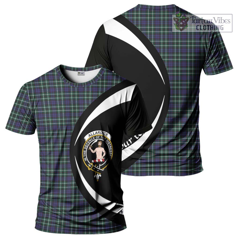 Allardice Tartan T-Shirt with Family Crest Circle Style Kid's Shirt - Tartan Vibes Clothing