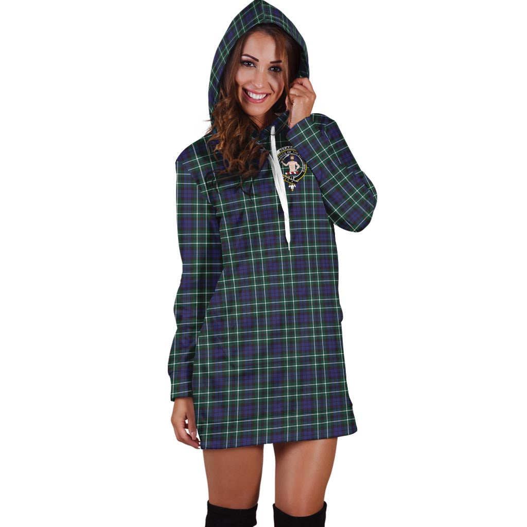 Allardice Tartan Hoodie Dress with Family Crest - Tartan Vibes Clothing