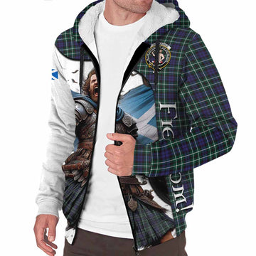 Tartan Vibes Clothing Allardice Crest Tartan Sherpa Hoodie Inspired by the Freedom of Scottish Warrior