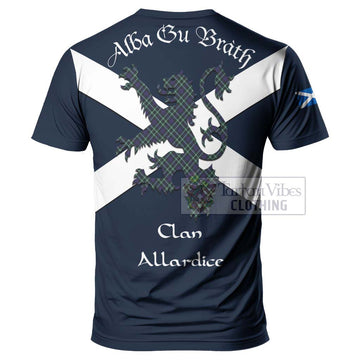 Allardice Tartan Lion Rampant T-Shirt Proudly Display Your Heritage with Alba Gu Brath and Clan Name - Tartan Vibes Clothing