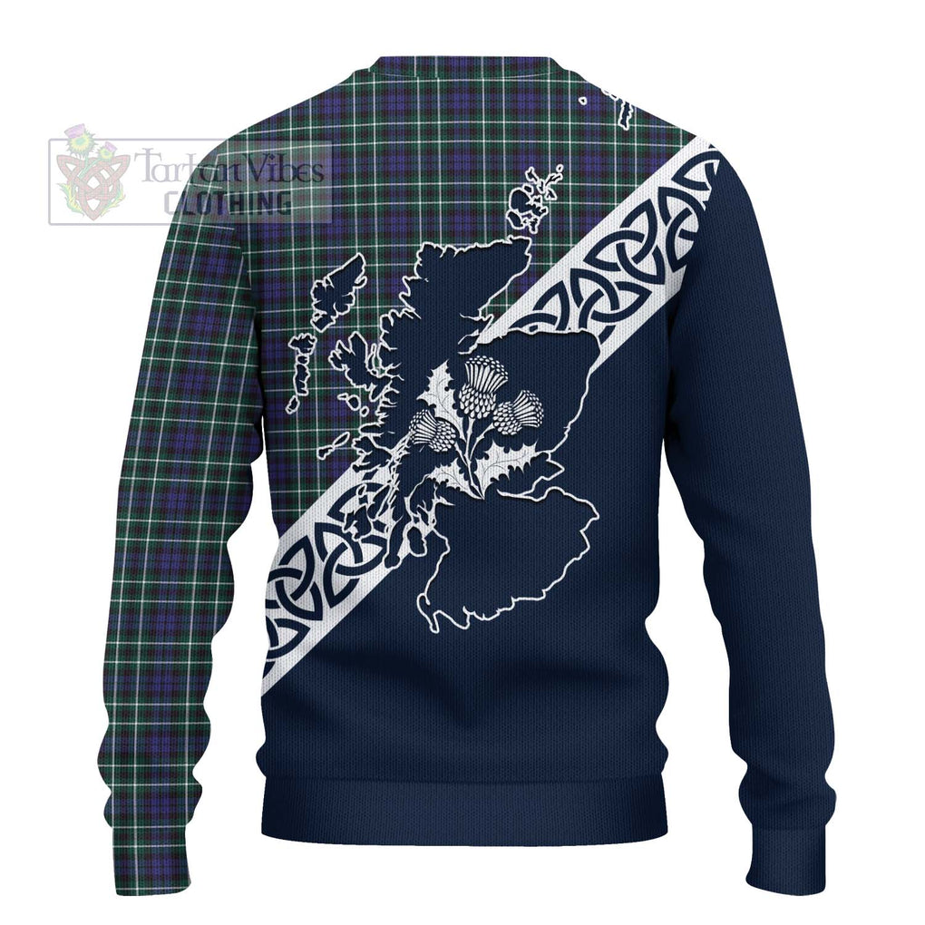 Allardice Tartan Ugly Sweater Featuring Thistle and Scotland Map - Tartan Vibes Clothing