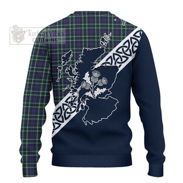 Allardice Tartan Ugly Sweater Featuring Thistle and Scotland Map - Tartan Vibes Clothing
