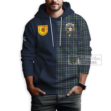 Allardice Tartan Hoodie Alba with Scottish Lion Royal Arm Half Style - Tartan Vibes Clothing