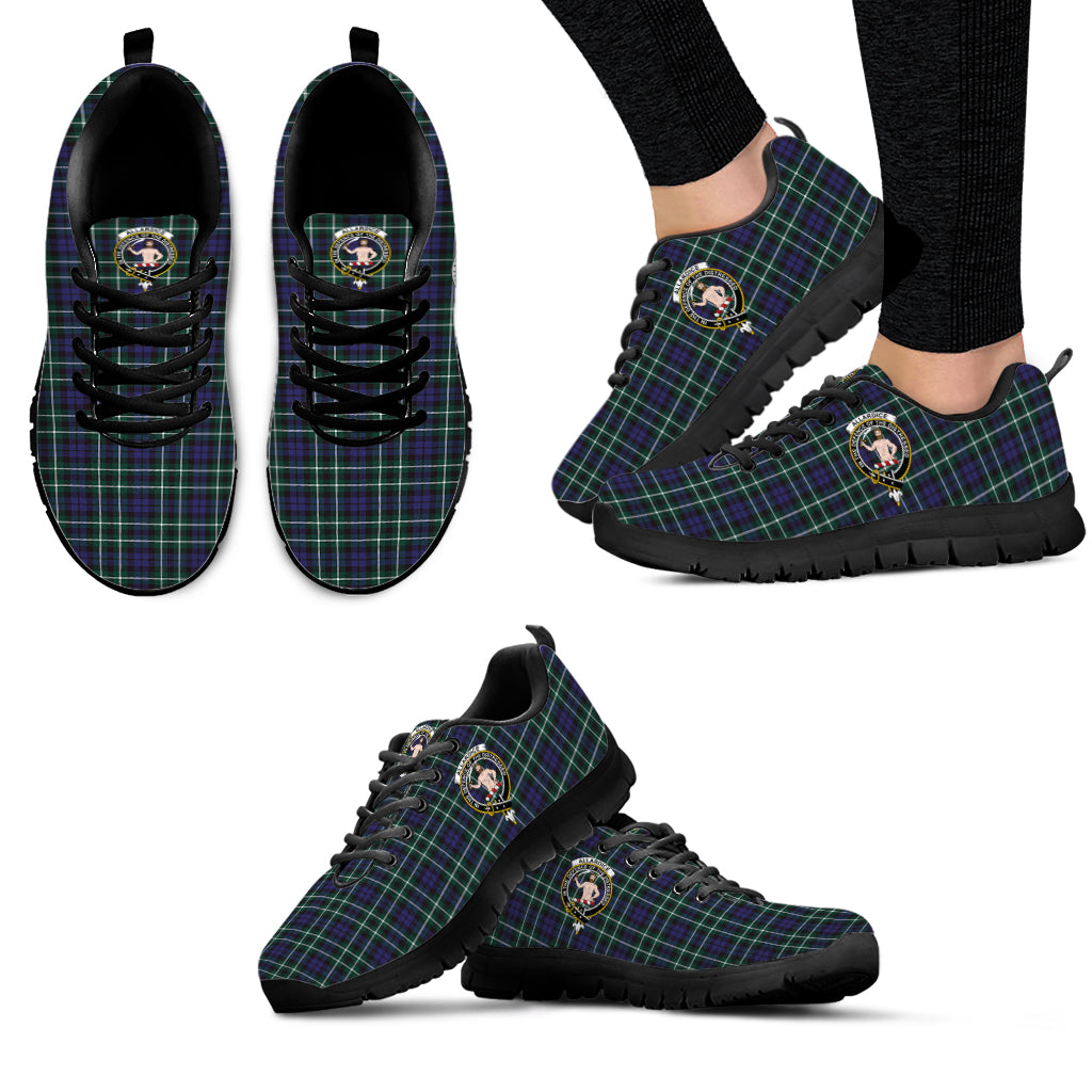 Allardice Tartan Sneakers with Family Crest - Tartan Vibes Clothing