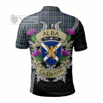 Allardice Tartan Family Crest Polo Shirt Lion Rampant Royal Thistle Shield Celtic Inspired