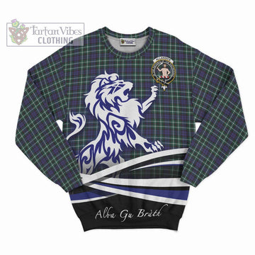 Allardice Tartan Sweatshirt with Alba Gu Brath Regal Lion Emblem - Tartan Vibes Clothing