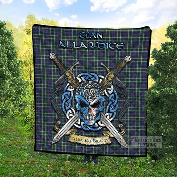 Allardice Tartan Quilt with Celtic Skull Alba Gu Brath Style - Tartan Vibes Clothing