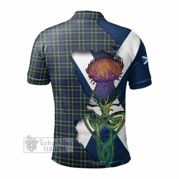 Tartan Vibes Clothing Allardice Tartan Family Crest Polo Shirt Scottish Thistle Celtic Inspired