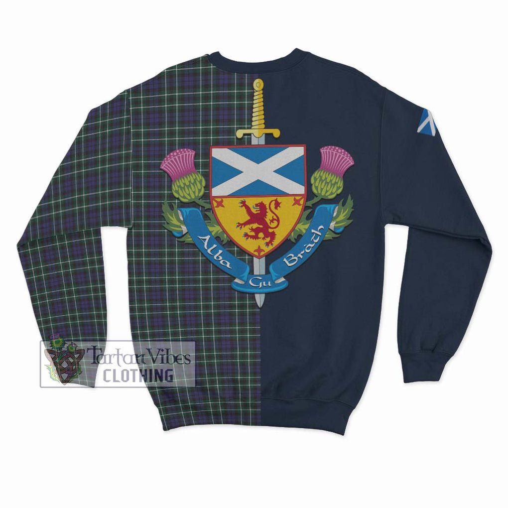 Allardice Tartan Sweatshirt Alba with Scottish Lion Royal Arm Half Style - Tartan Vibes Clothing