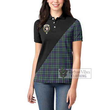 Allardice Tartan Women's Polo Shirt with Family Crest and Military Logo Style - Tartan Vibes Clothing