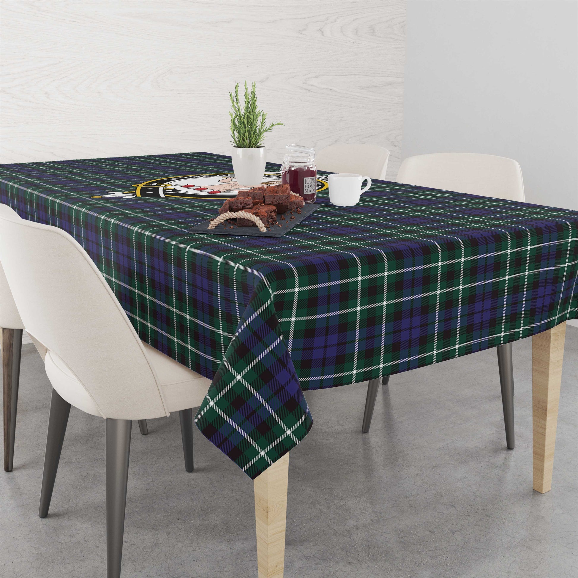 Allardice Tatan Tablecloth with Family Crest - Tartanvibesclothing
