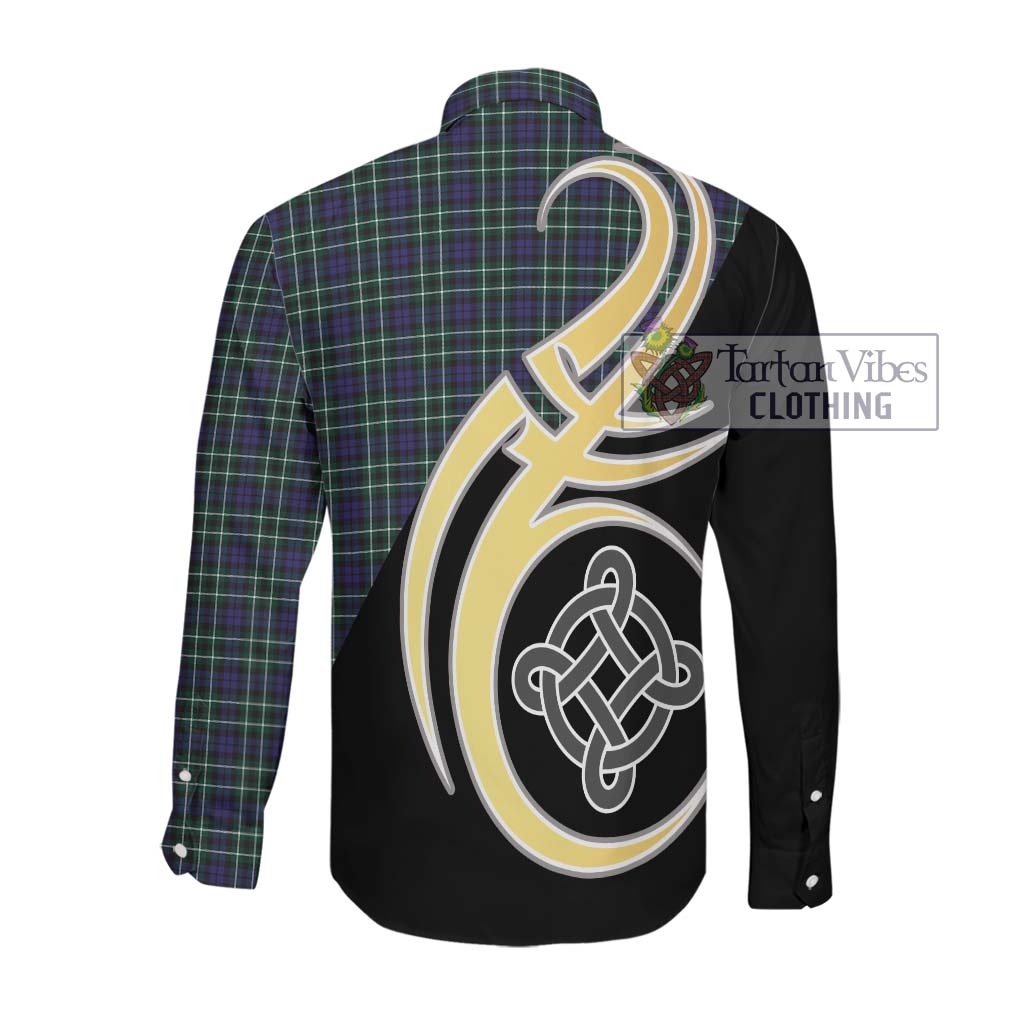 Allardice Tartan Long Sleeve Button Shirt with Family Crest and Celtic Symbol Style Men's Shirt - Tartan Vibes Clothing