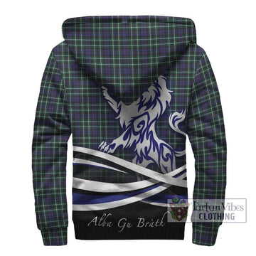 Allardice Tartan Sherpa Hoodie with Alba Gu Brath Regal Lion Emblem - Tartan Vibes Clothing